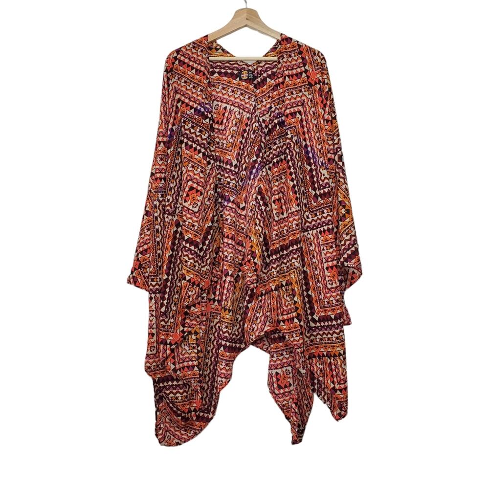 Our Indigenous Traditions | Aztec Tribal Pattern Oversized One Size Coverup